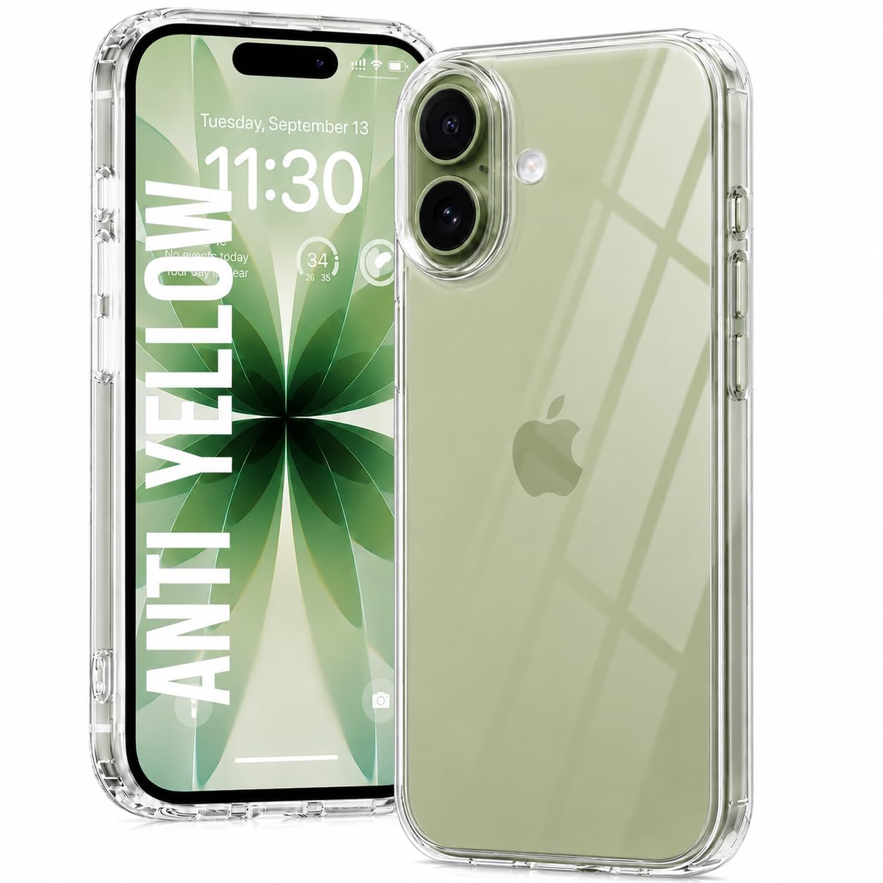 DIZORO Crystal Clear Compatible with iPhone 17 Case with Anti-Yellow Anti-Scratch Shockproof Transparent Cover-image-14