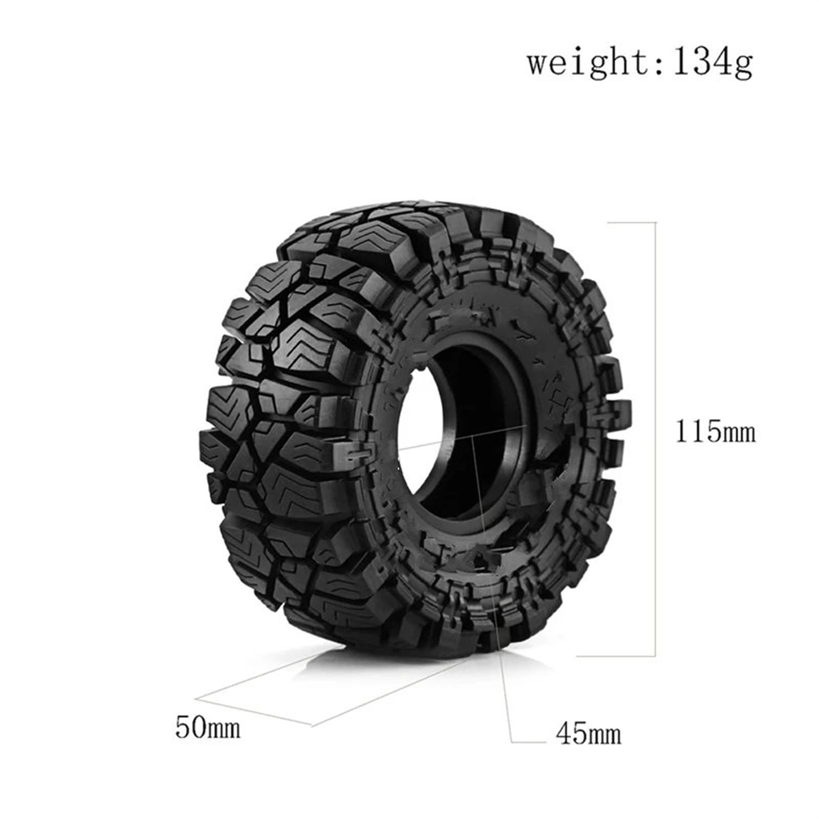 RC Pneumatici Ruote Compatibile Con SCX10 TRX4 Per RGT 4 Pezzi 1.9 Pollici RC Pneumatici Ruote 1/10 Modello Auto Crawler Retrofit Di Ricambio Accessori