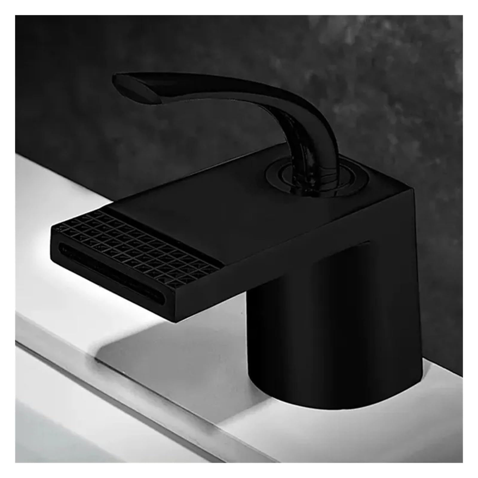BHFPFZA Rose d Black ry Waterfall Basin Faucet - Hot & Cold Mixer Tap for Bathroom & Kitchen Sink Slish White Bathroom Faucets for Modern Homes