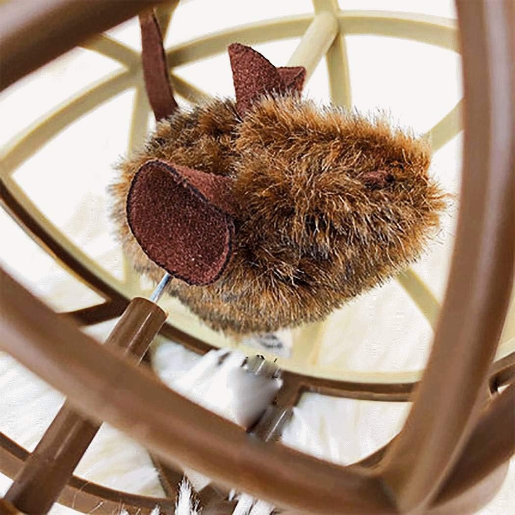 ALBOLET Cat Toy Ball，Cat Mouse Ball Cage Cat Mouse Toy Cat Interactive Toy Squeak Mouse cat Toy,Cat Mouse Ball Toy : Pet Supplies