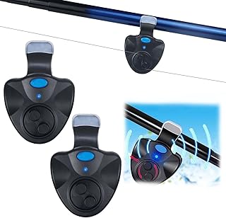MATISUN Smart Fish Bite Alarm, Bite Alarms for Fishing Poles, Fishing Alarms, Fishing Bells for Rods, Fishing Bite Alarm with LED Indicator, for Night & Long-Distance Fishing