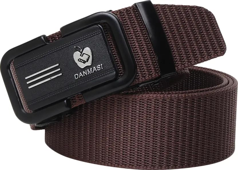tpm Men's Nylon Web Belt, Brown, Military Style Tactical Belt with Metal Buckle, Casual Canvas Belt-picture-56