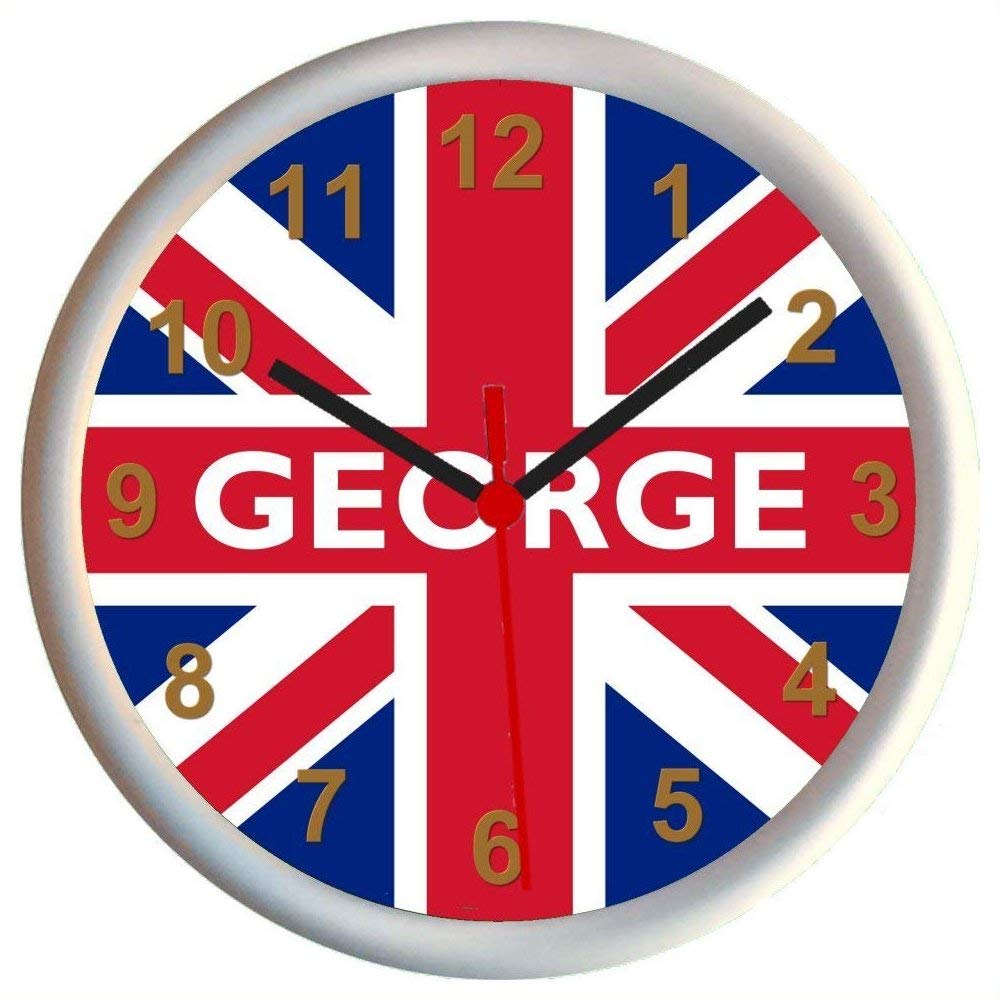 Key Expressions White Personalised Traditional Union Jack Wall Clock