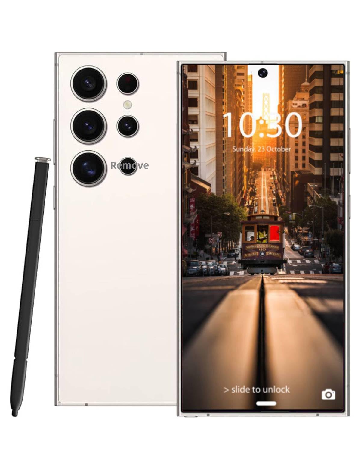 Unlocked Phone 5G C24 Ultra 8GB+256GB Large Storage Smart Phone, Android 14 Cell Phone, 6800 mAh Battery Unlockedphone, 6.8-inch/Dual SIM [Works with T-Mobile, AT&T, Verizon] White