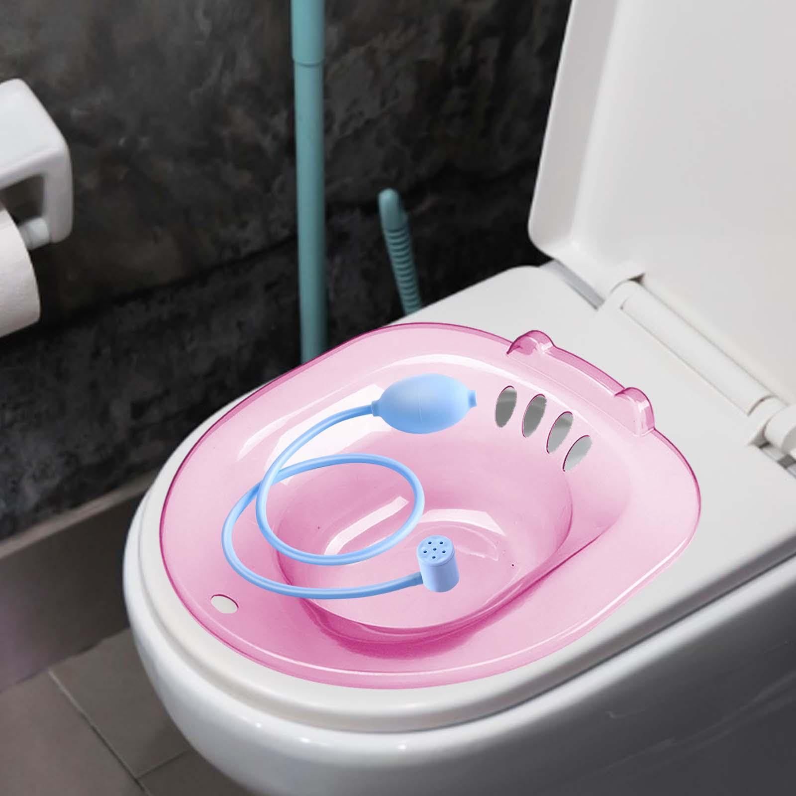 Siede Bagno Bidet Hip Bath Portatile con sciacquone Comodo Sedile del WC Lavabo Ciotola Lavabo per la Pulizia per WC da Viaggio, Rosso B