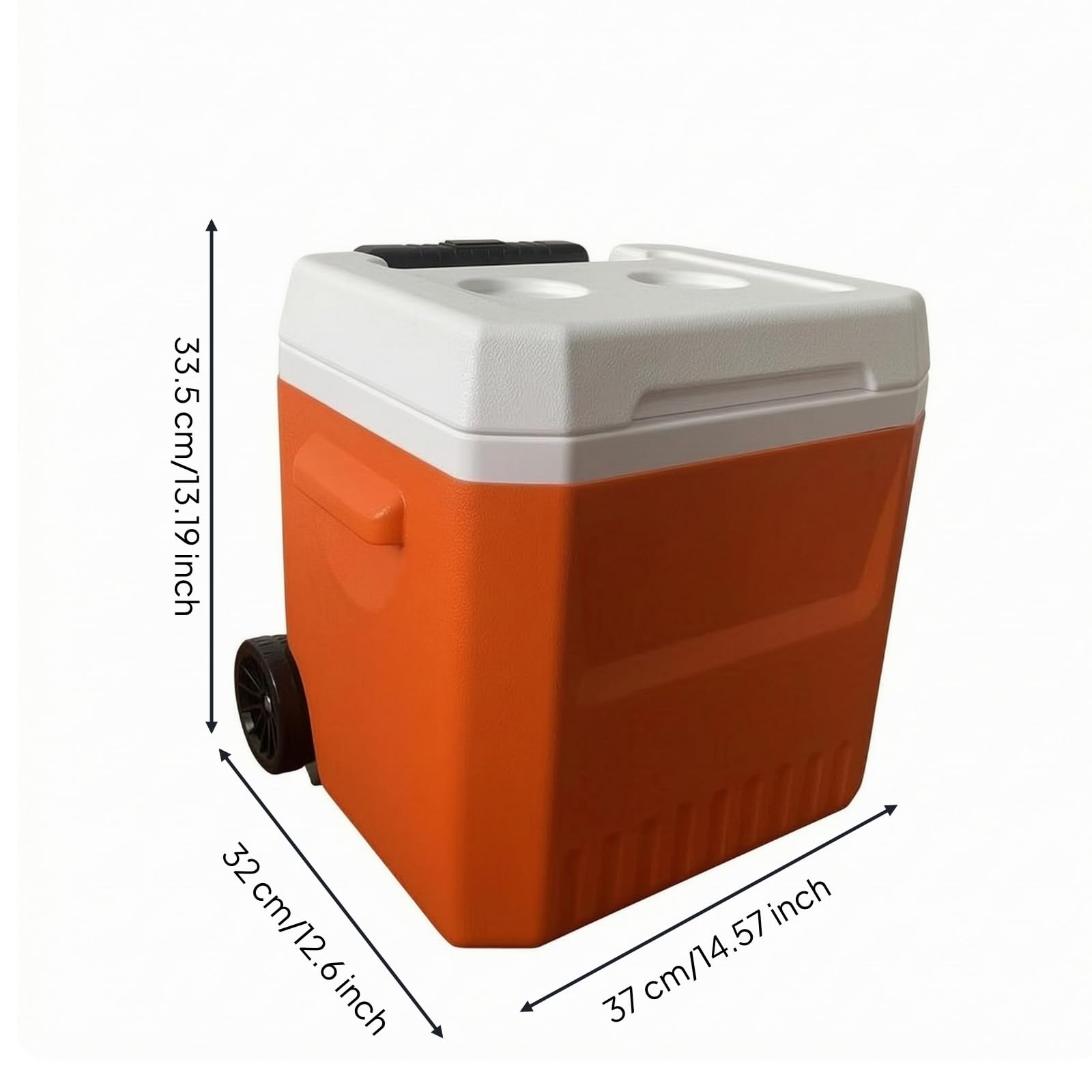 Isolierbehälter Lagerbehälter Kühlsystem Rollende Kühlbox mit Kompaktem Design Und Griff Zum Ziehen für Ausflüge Picknicks Outdoor Sportveranstaltungen