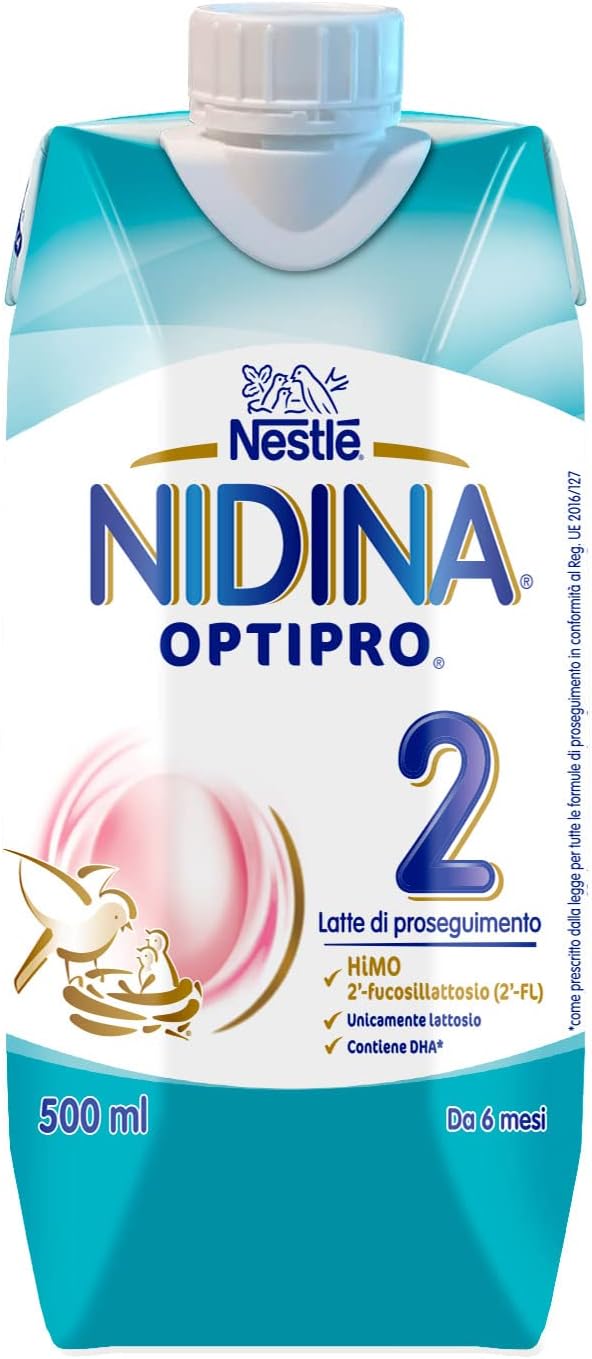 Nestlé Nidina Optipro 2 Latte Proseguimento Liquido - Da 6 Mesi, 12 Brick Da 500ml (6L Totale) - Foto 8