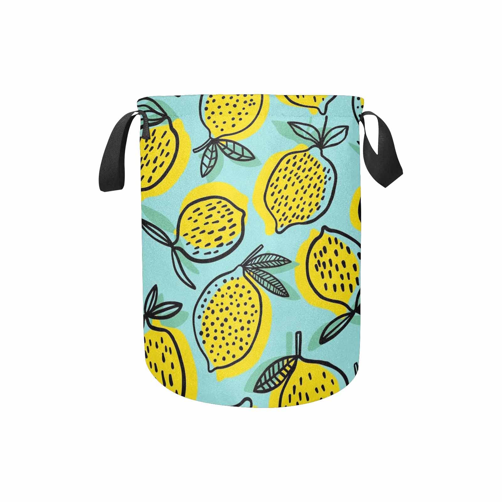 InterestPrint Lemons Laundry Basket with Handles, Large Dirty Clothes Hamper Clothes Baskets Dirty Clothes Hamper with Easy Carry Handles 13.8x16.5inch
