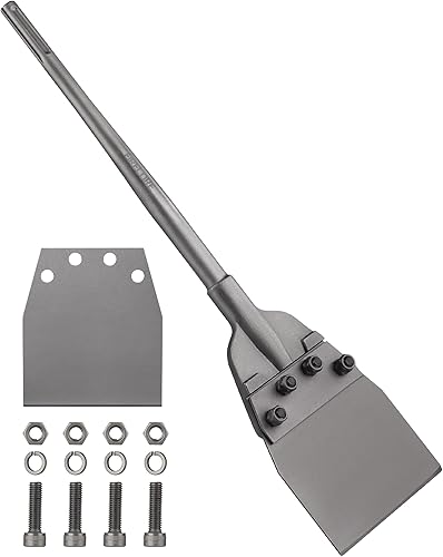Firecore - Rascador de suelo SDS Max con hoja reemplazable, brocas de cincel de extracción Thinset de 6 pulgadas para taladro de martillo giratorio