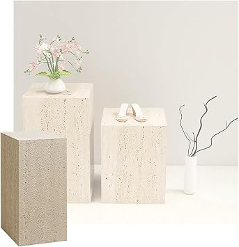 Display Pedestal Stand, Floor Standing Clothing Store Square Model Pedestal Stand, Suitable for Living Room Art and Clothing Window Props Display50x50x60cm