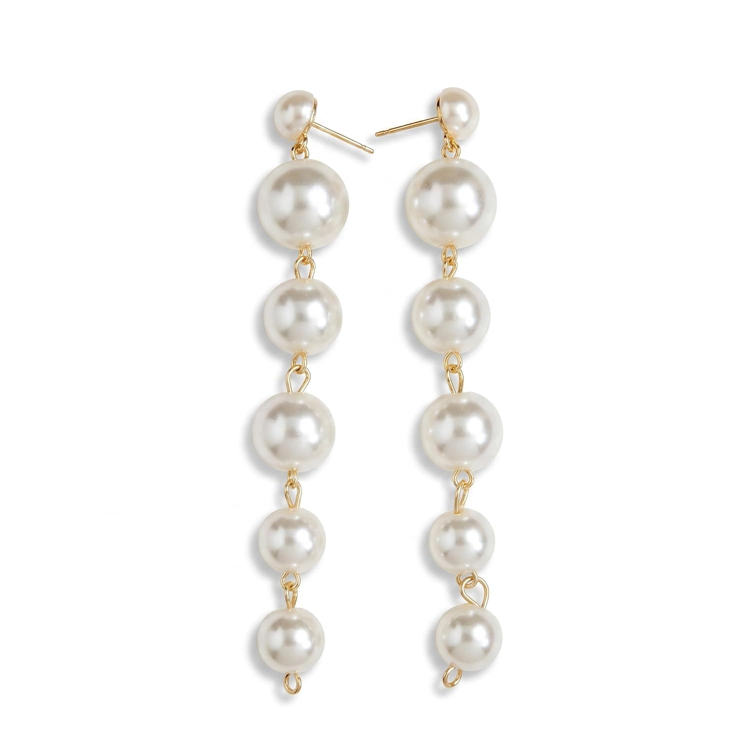Nextcart Latest Long Pearl Drop Dangle Gold Plated Korean Earrings for Women & Girls Stylish Fashion Jewelry Pairs - Light... - Review, Price and Buying Guide
