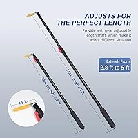 Vista 2 de HUAALIUCHE Recuperación de carga de camioneta de 5 pies,Recuperador de carga multiuso,Gancho telescópico para recuperador de carga,Herramienta