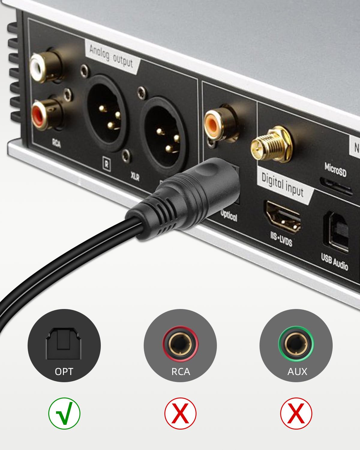 Splitter Audio Ottico 1 Ingresso 2 Uscite – Toslink 0,5m Con Connettori Placcati Oro, Per TV E Soundbar