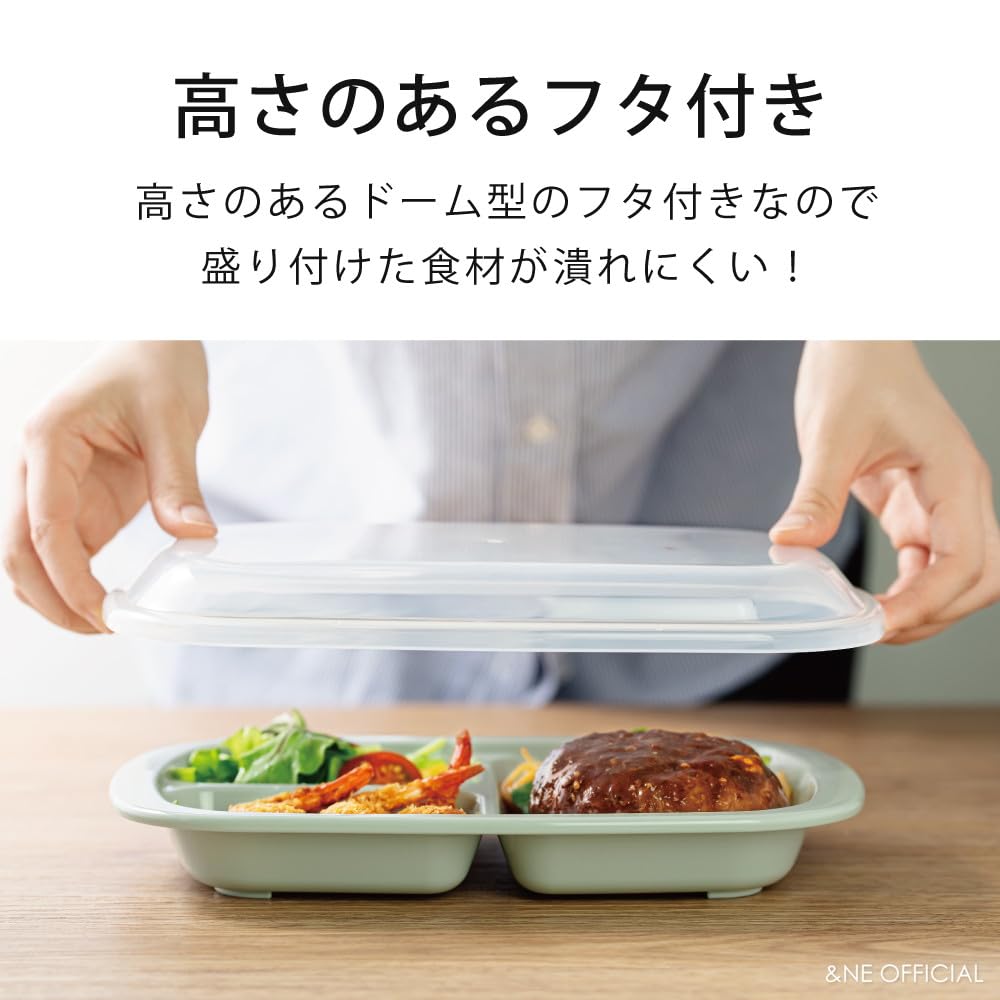 アンドエヌイー(&NE) NKM-187-GR - Plato de almuerzo, polipropileno, color verde