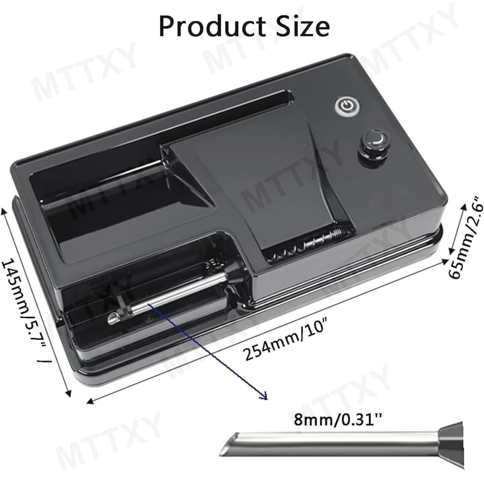 Máquina eléctrica automática para liar tabaco, apta para cigarrillos de 6,5 mm/8 mm de diámetro, pausa inteligente por inducción, ajuste de velocidad múltiple para fumadores Factory