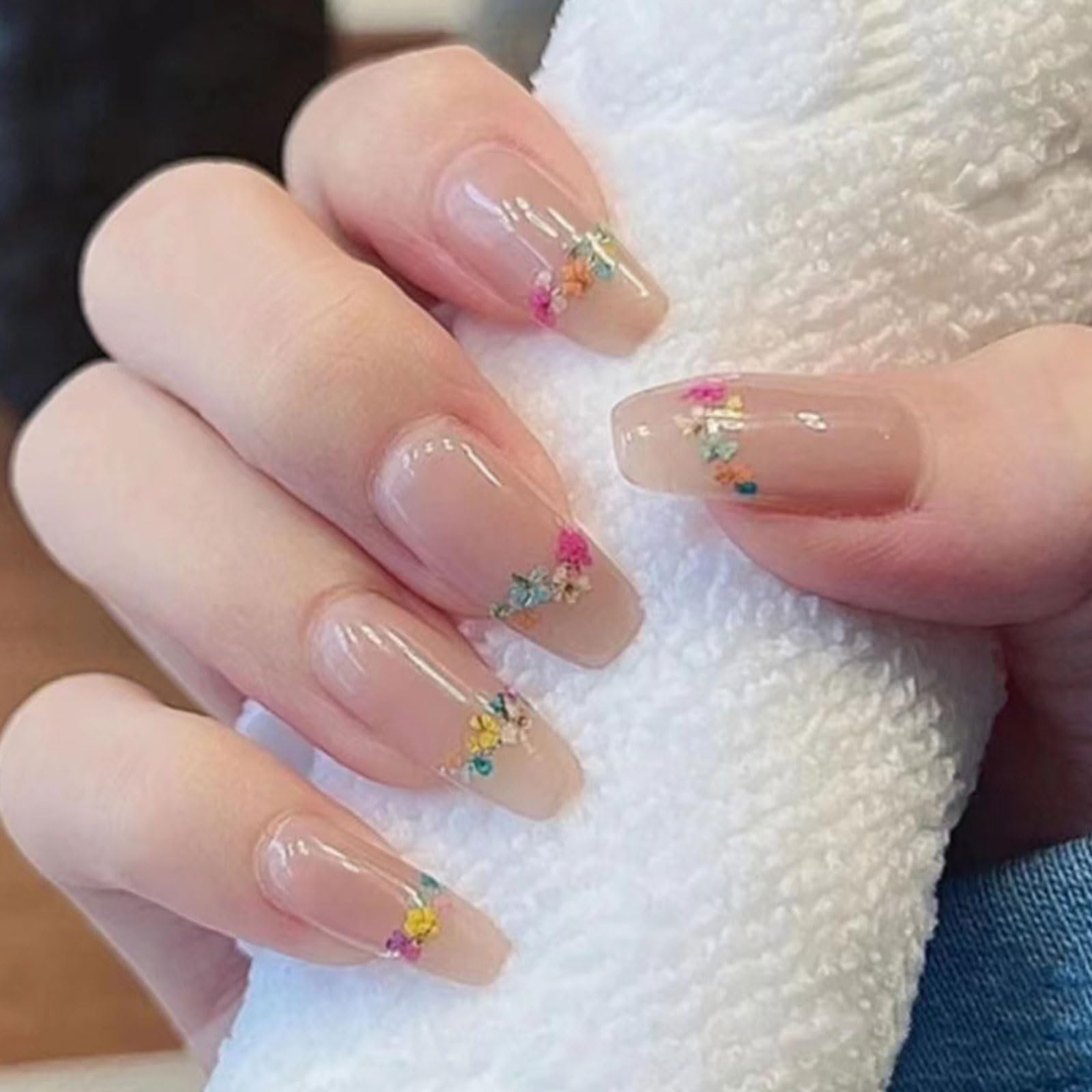 Amazon | ドライフラワー ネイルパーツ 8個セット ネイル 押し花