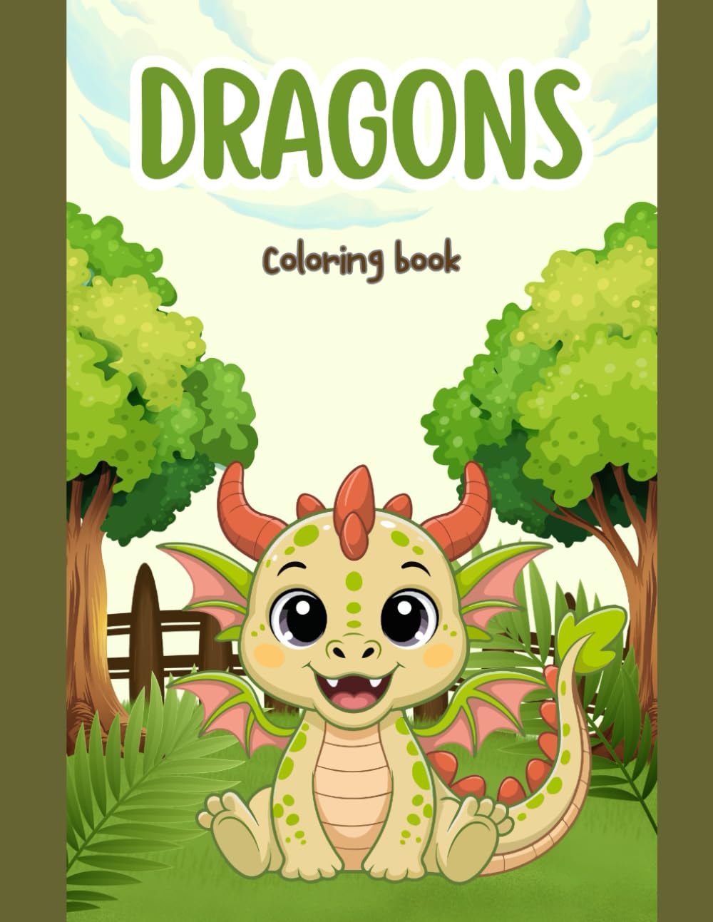 Cute & Friendly Dragons Coloring Book: Cute dragons coloring book for children