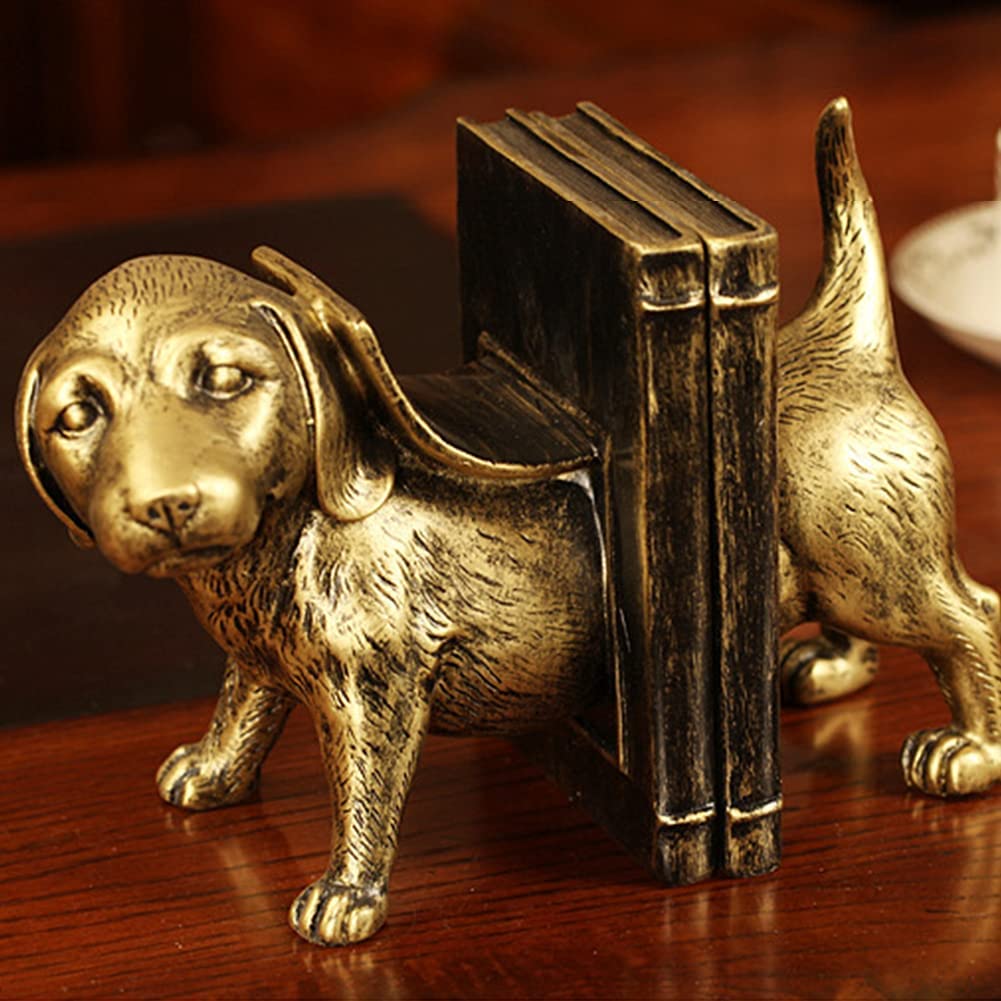 Fermalibri a forma di cane bassotto, stile europeo, retrò, fermalibri per scaffali fermalibri per libri pesanti, decorazione per la casa