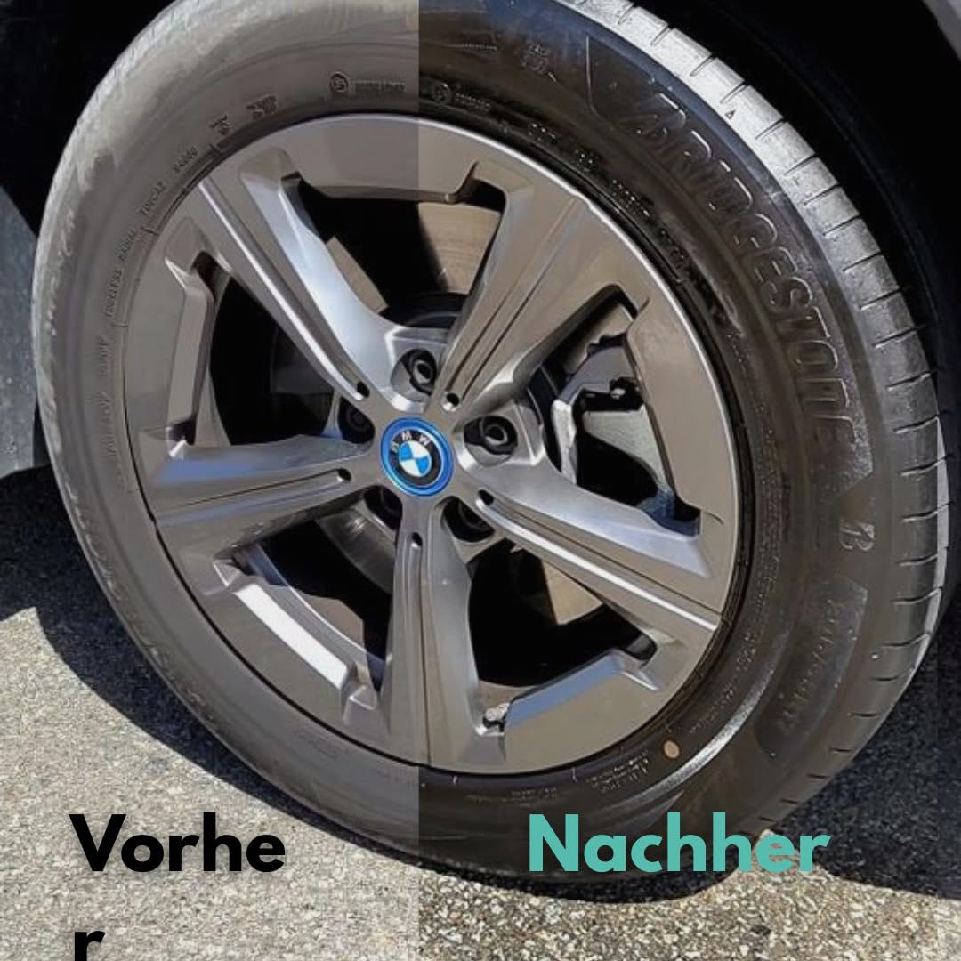 Tyres Up - Glanzmittel und Feuchtigkeitsspender für Autoreifen und Gummi - UV-Schutz, intensiver Glanz und sofortiges Ergebnis - 750 ml mit Sprühflasche