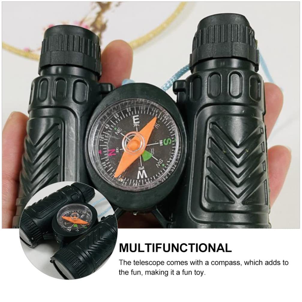 Telescopio monocular con brújula pirata juego de roles camping binoculares compactos telescopio niños telescopio educativo T camping cumpleaños fiesta pirata favores 2