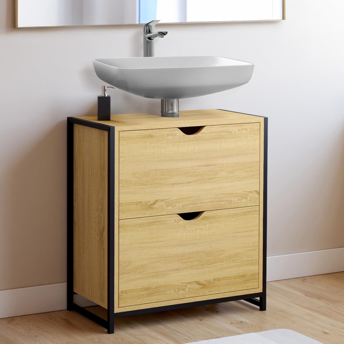 IDMarket - Mueble bajo lavabo para cuarto de baño, diseño industrial