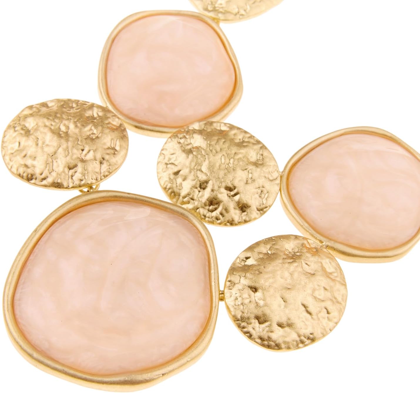 Vintage Chunky Bubble Necklace Alloy Necklace Resin Statement Pendant Necklace for Women - Image 2