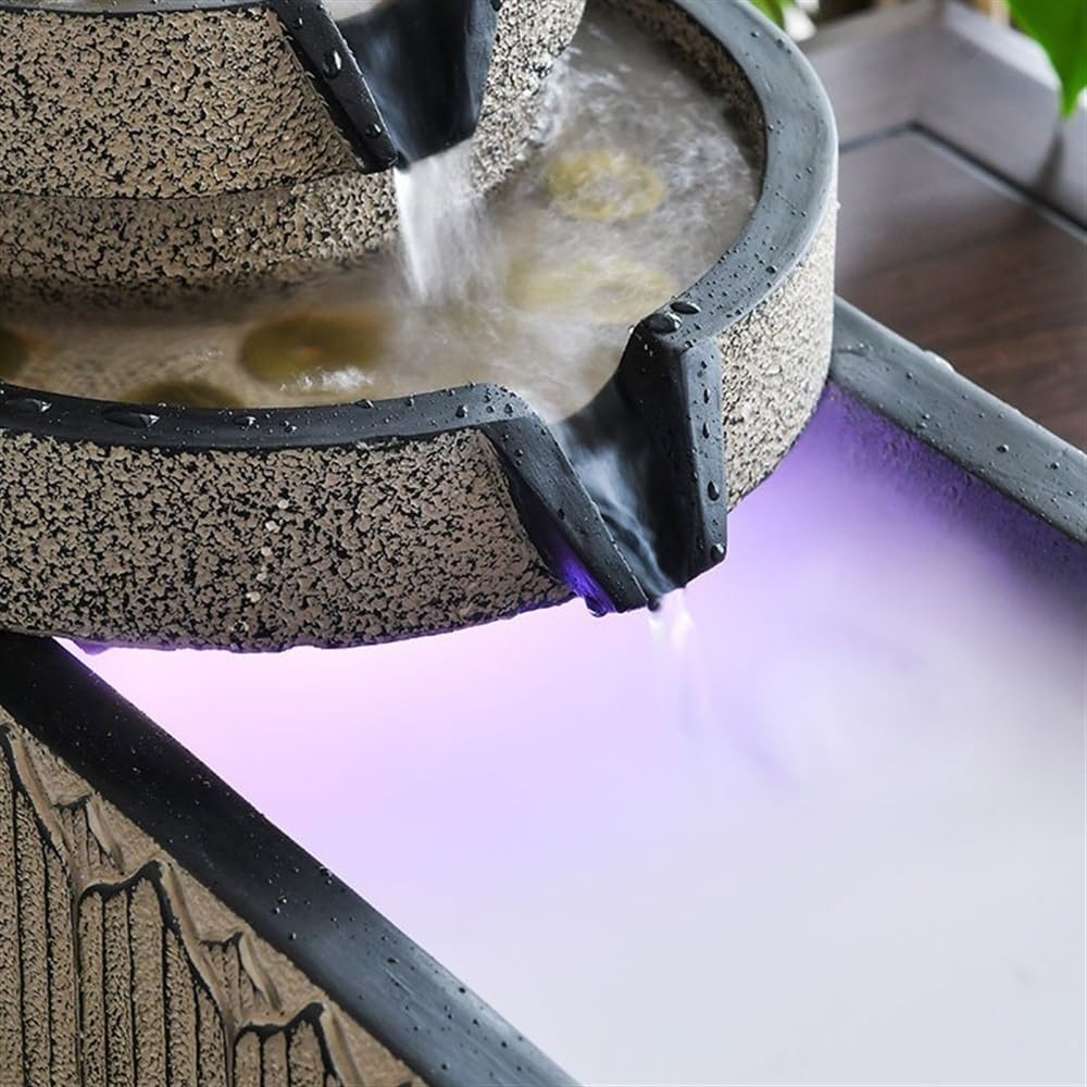 Fontane d'acqua per interni, ornamenti d'acqua fluente che attraggono ricchezza, fontane, laghetti per pesci, paesaggistica, soggiorno, ufficio, scrivania, caratteristica dell'acqua circolante, d