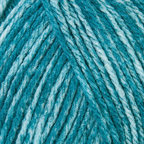 Mary Maxim Starlette Yarn - Teal Heather - Premium Acrylic Yarn for Knitting and Crocheting - 4 Medium Worsted Weight