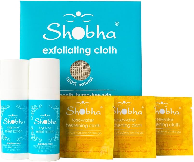 Shobha Post-Waxing/Shaving Treatment Set: Use to Soothe, Exfoliate and Treat Your Skin After Hair Removal on All Body Parts