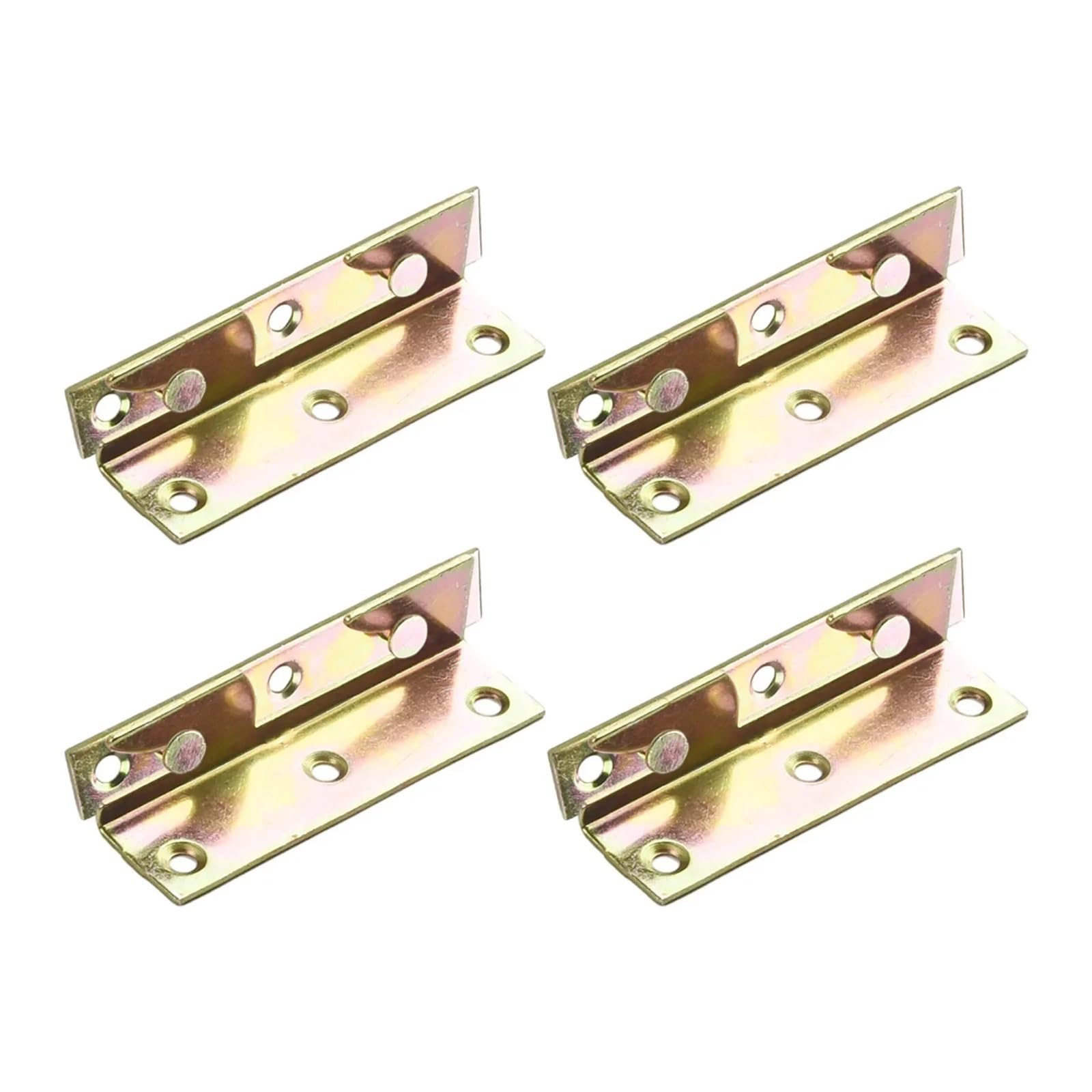 Huwoyg One Color 8 Sets Non-Mortise Bed Furniture Hinge Fixing Connector Rail Bracket For Insert Accessories Pendant Thickening,Reinforce For Beds