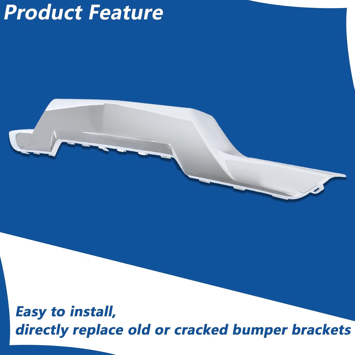 WFLNHB Chrome Front Bumper Skid Plate Replacement for Silverado 1500 2016-2018 GM1044128 23243083