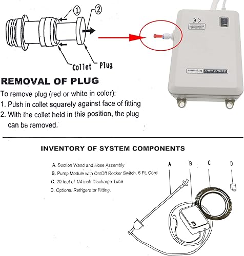 Miniatura 5 de Sistema automático de bomba dispensador de agua para botellas, 110 V, 40 psi, 1 GPM para el hogar/oficina, cocina, refrigerador, cafetera, máquina