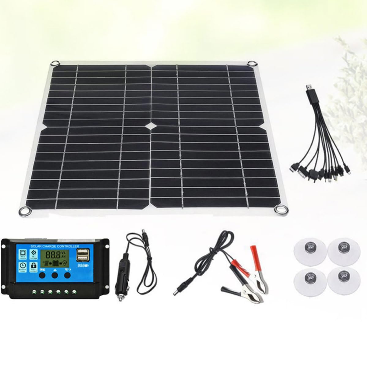 Pannello Solare Flessibile 20w Nero con Controller 20a