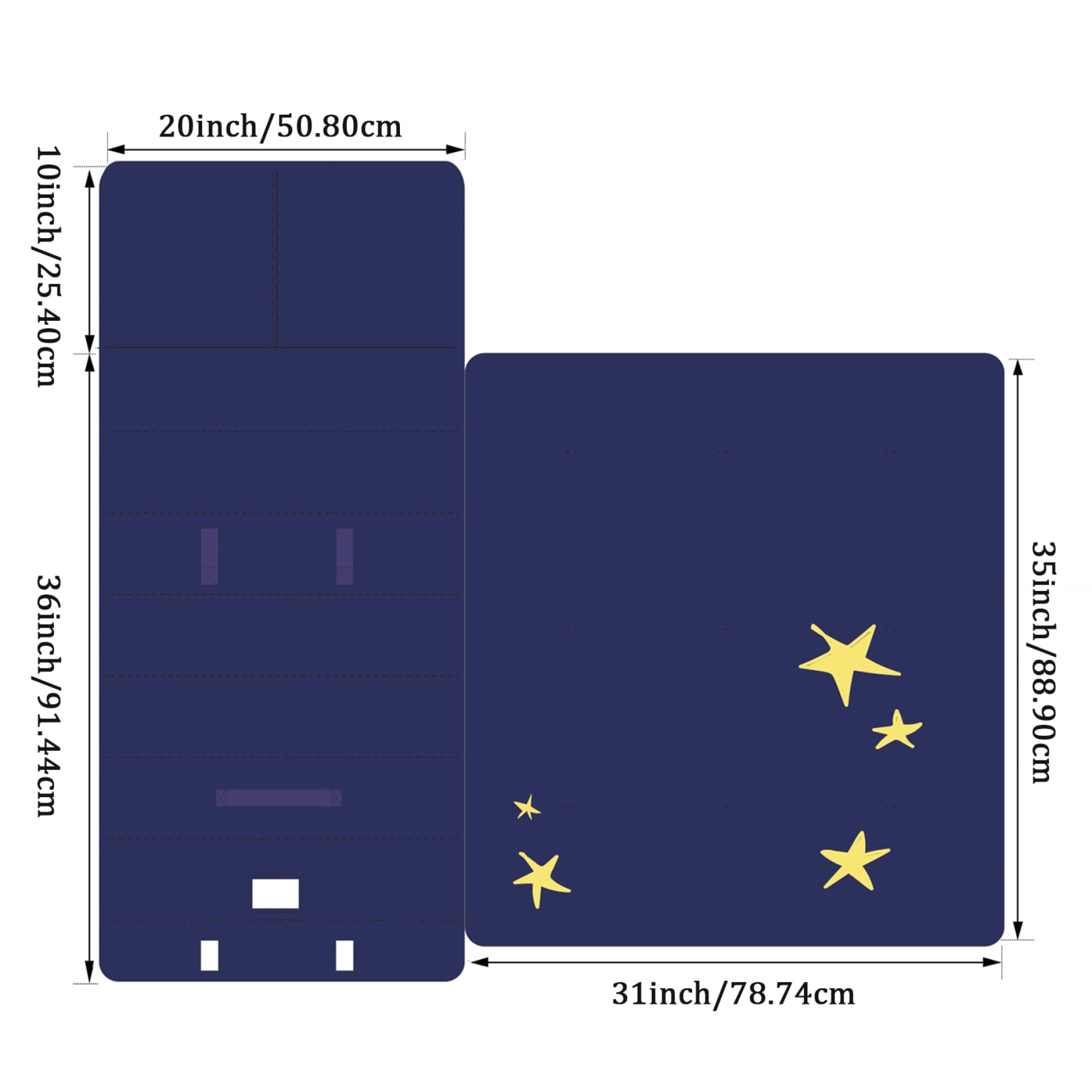 Nickerchenmatte 20x46 Zoll Faltbare Nickerchenmatte für Kleinkinder mit Kissenmattendecke tragbare Schlafsack Kinder mit Befestigungsgurten Nickerchenmatte für Kleinkinder für Kindergarten, Schlafsäc