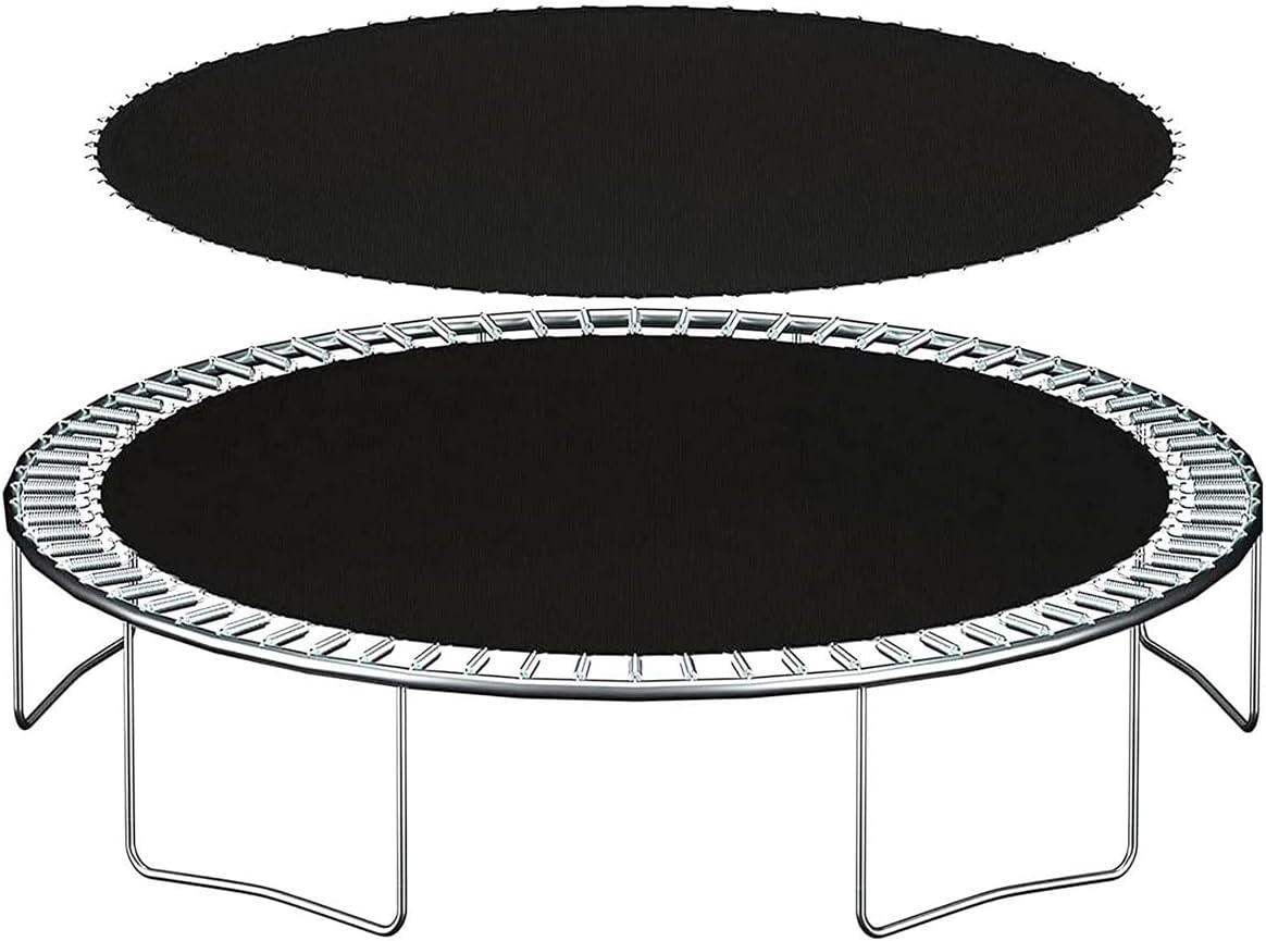 CIRONI Trampoline Replacement Jump Mat Replacement Pad Trampoline Jump Cloth 6FT 8FT 10FT 12FT 13FT 14FT 15FT 16FT Black Round Trampolines Mat