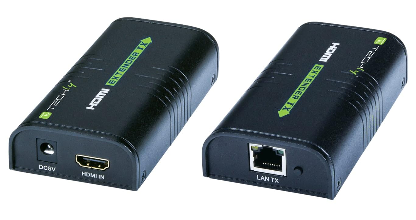 Techly 306004 Extender/Splitter HDMI su Cavo Cat.6 1080p@60Hz Fino a 120m Nero