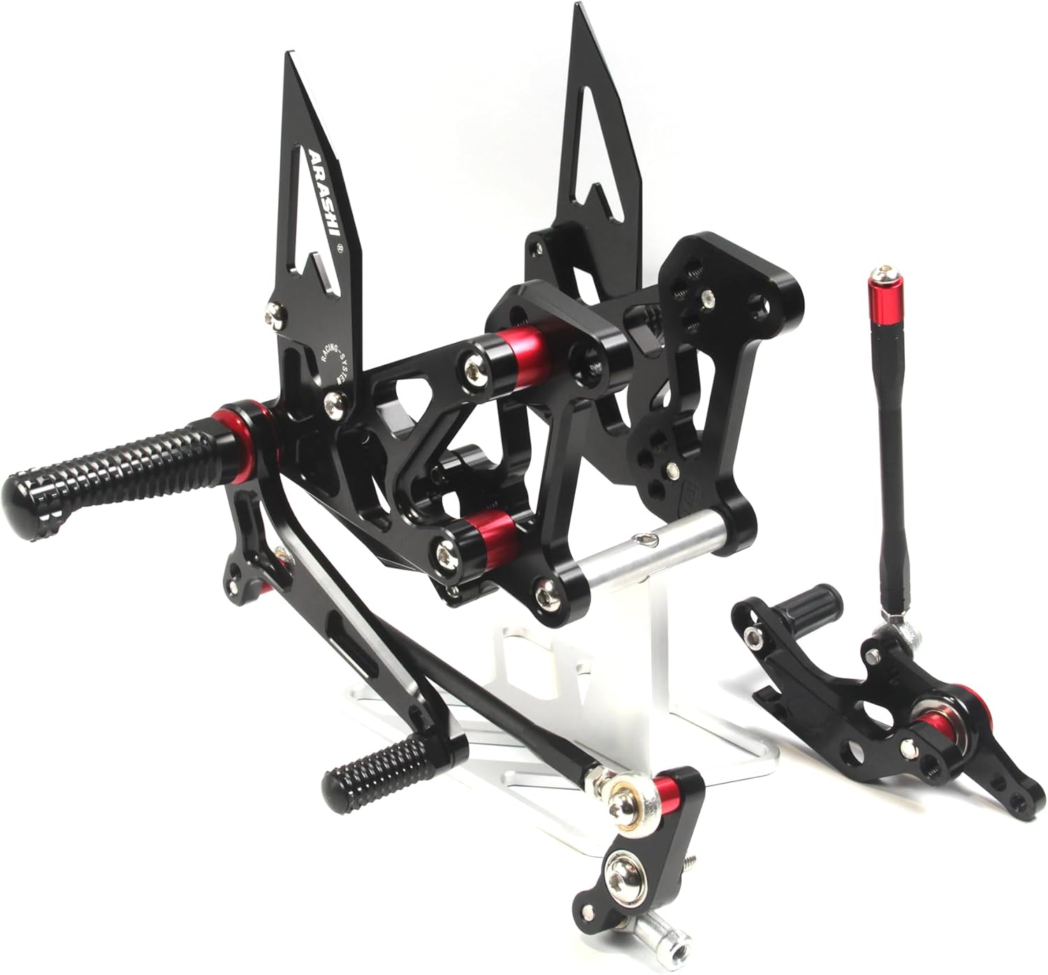 V2.0 Adjustable Rearsets Compatible with MV Agusta Brutale 675 800 2012-2016, Dragster 675 800 2012-2016, Black