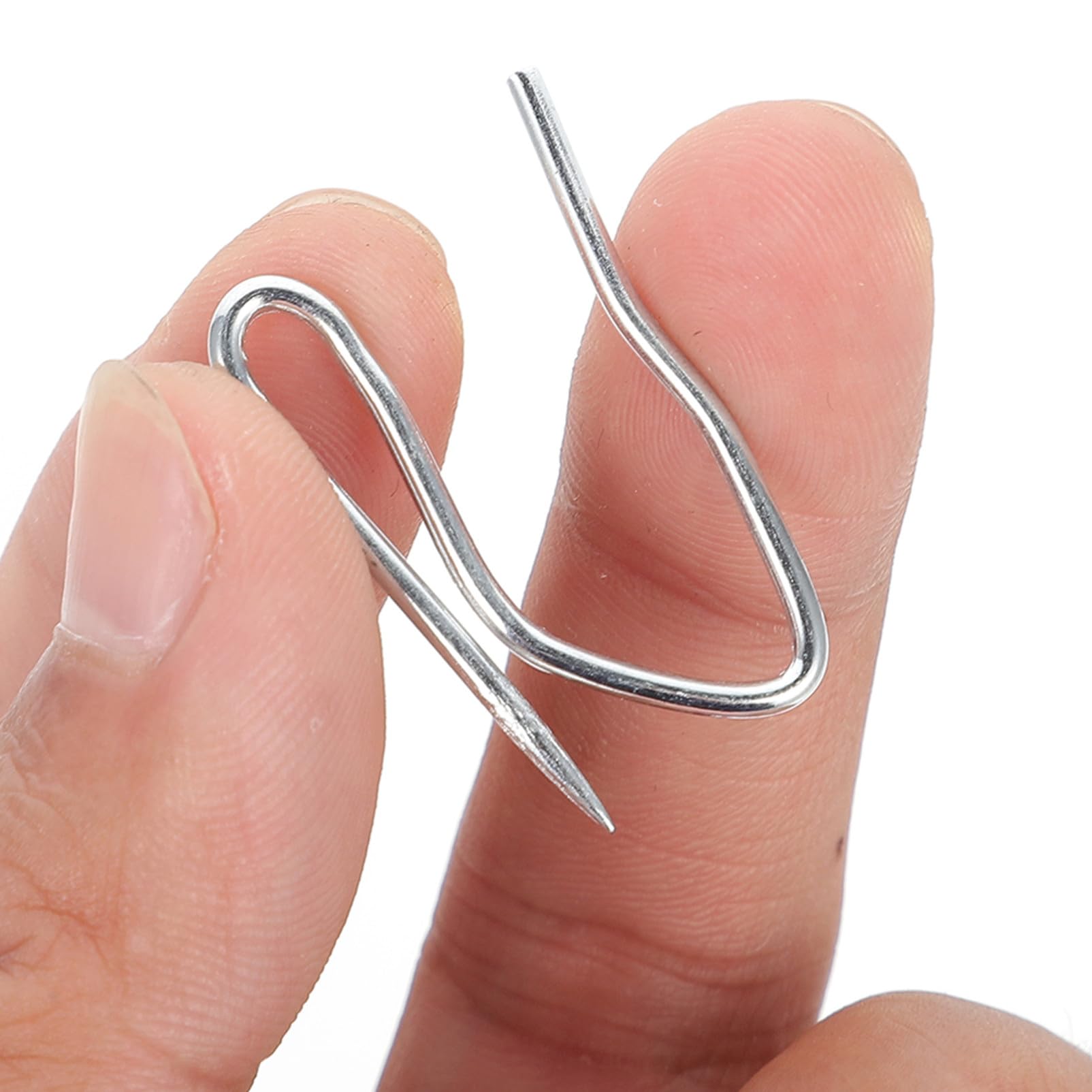 500 Stück Schwere Metall Vorhanghaken mit Clips Robuste Drapery Pin Hooks für Vertikale Jalousien Faltenvorhänge und Gardinen Vielseitige Fenster Duschvorhanghalterung Einfache