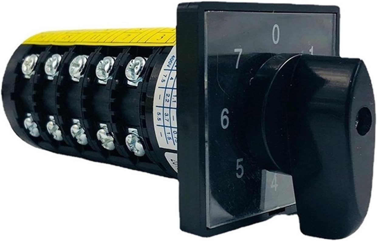 0-7 Position Rotary Cam Switch 20A 5 Poles Changeover Selector Screws Universal Manual Electrical HZ5B-20/5