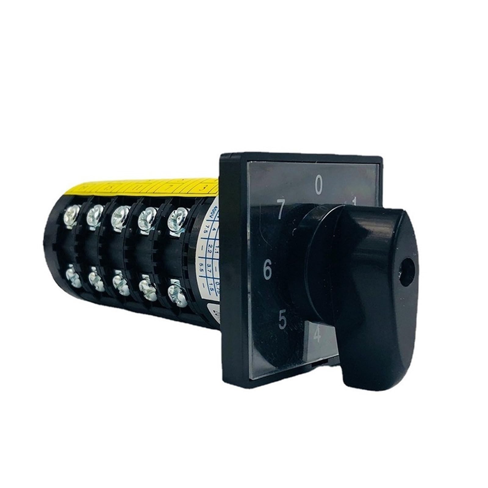 CXFCIHFT 0-7 Position Rotary Cam Switch 20A 5 Poles Changeover Selector Screws Universal Manual Electrical HZ5B-20/5