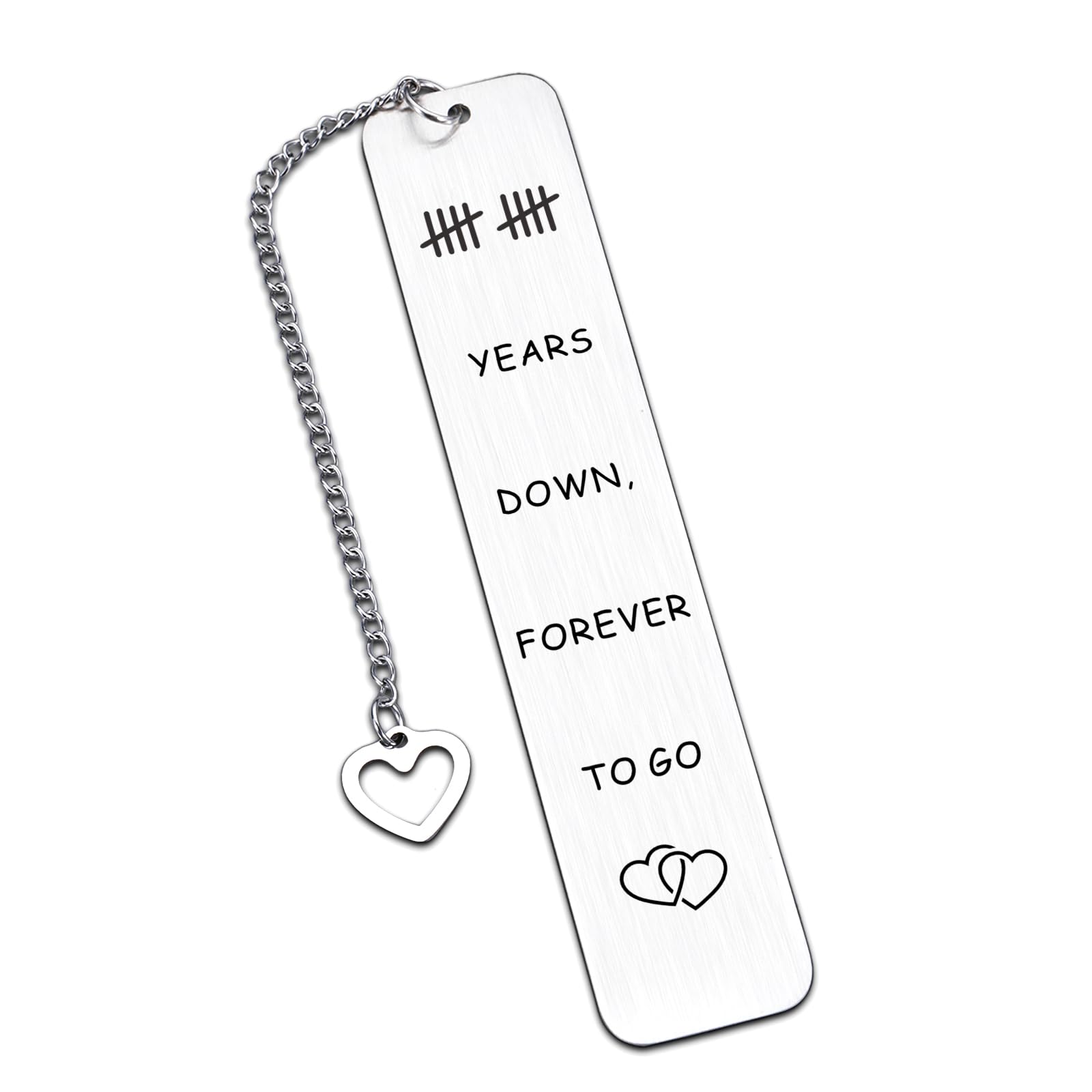 10 Year Anniversary Metal Bookmark Gifts for Wife, 10th Anniversary Keepsake for Her Him, Aniversario Gift for Book Lovers, Bookish Items, Book Marks