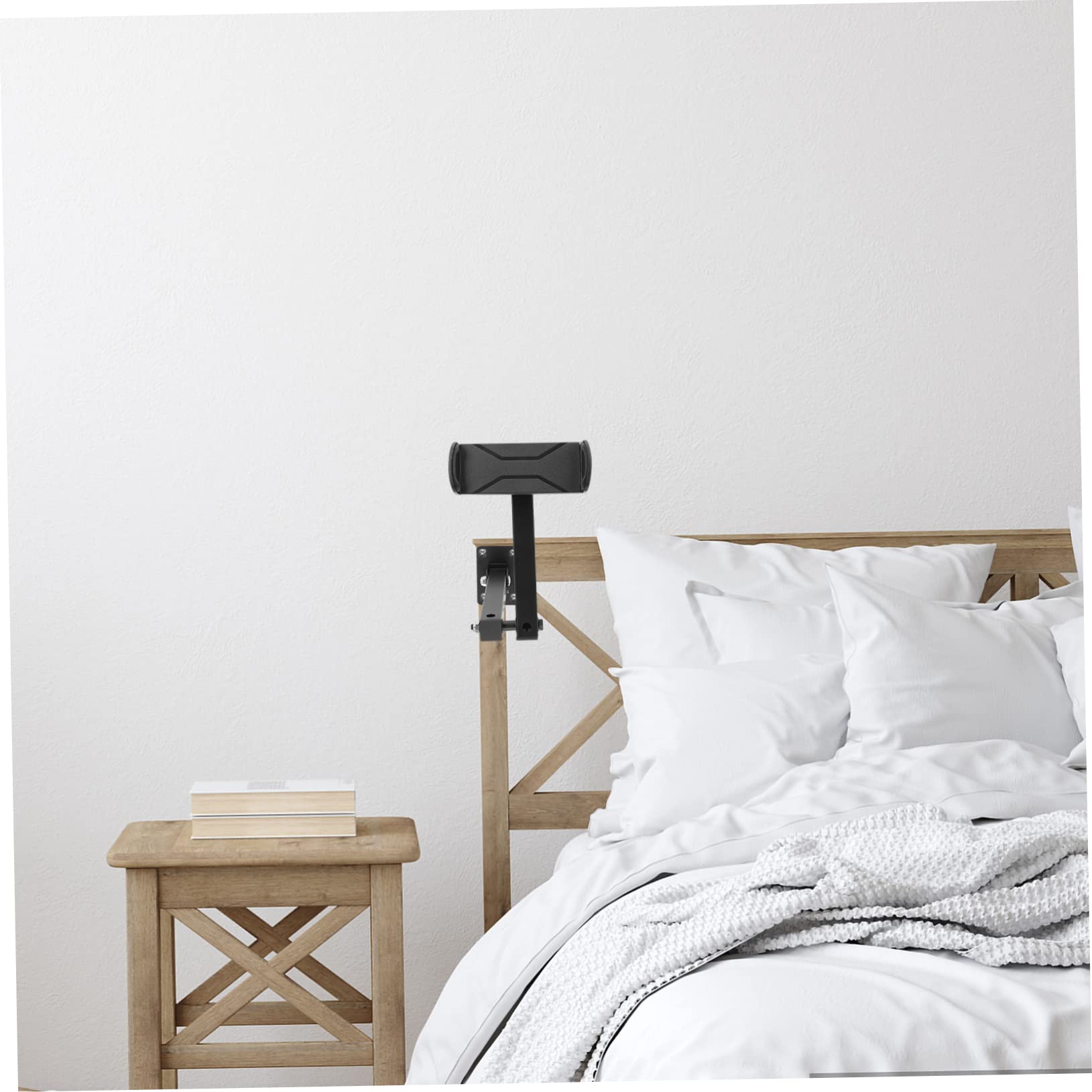 Hemobllo Soporte De Pared Para Teléfono Soporte De Aleación Para Tableta Soporte Plegable Para Teléfono Para Uso Doméstico Soporte De Pared Multifuncional Estante