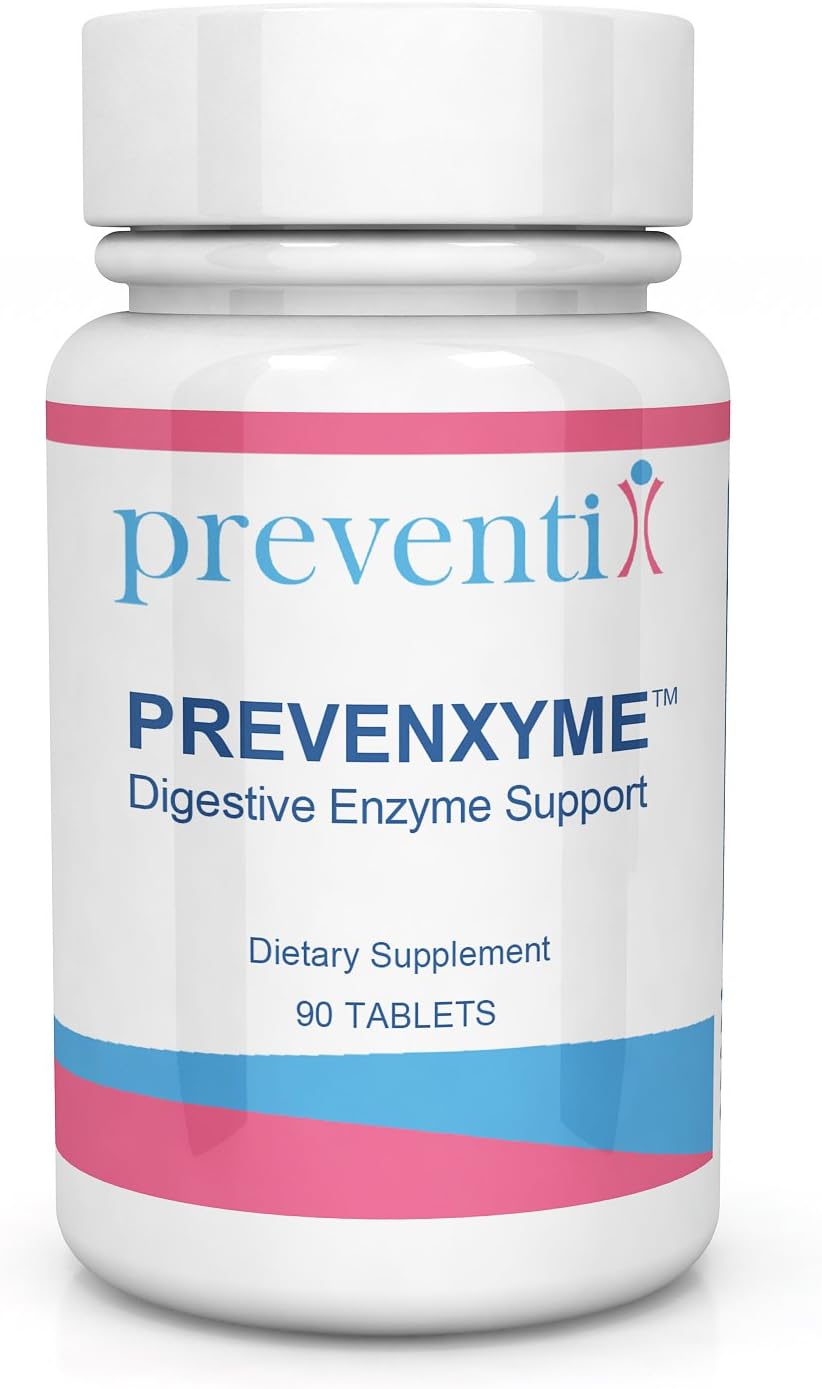 Prevenxyme - 90 Count: Proprietary Blend of Digestive Enzymes Pancreatin, Pepsin Amylase, Papain Diastase, Betaine Hydrochloride, Bromelain, Glutamic Acid, Hydrochloride