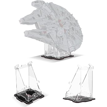 cooldac Acrylic Display Stand Compatible with Lego Star Wars Millennium Falcon 75192 Vertical Transparent Display Stand Display Stand Only Model Not Included