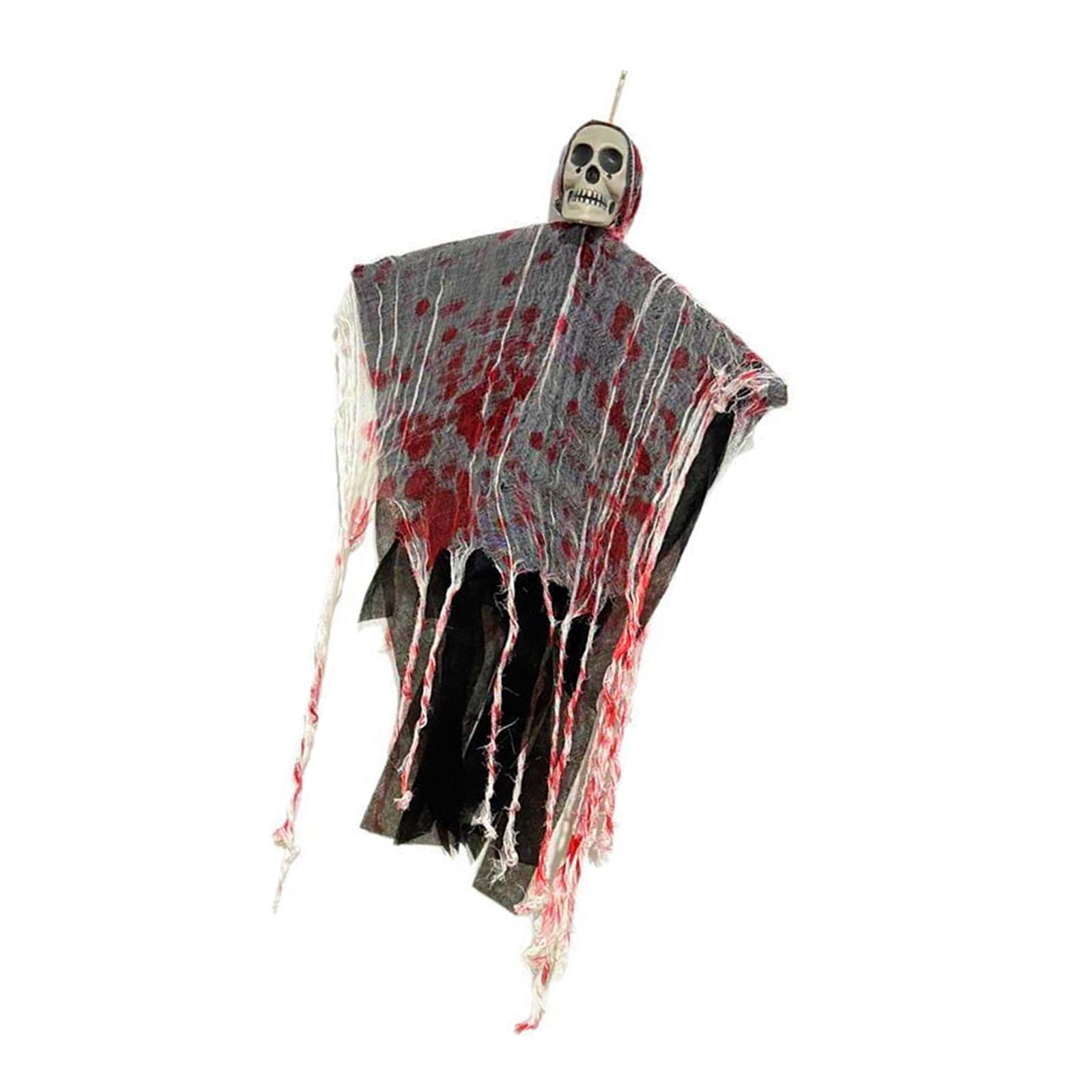Qusinfc Glowing Skeleton Skull Outdoor Hanging Decoration for Halloween Party Scary Decoration Materials Haunted Hanging Accessory