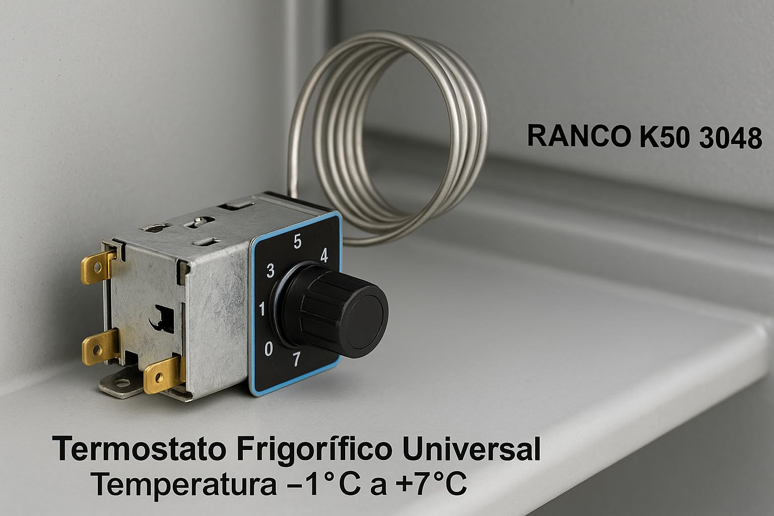 Recamania Termostato frigorifico botellero Standard -1/7 C/1200mm RANCO K50-3048
