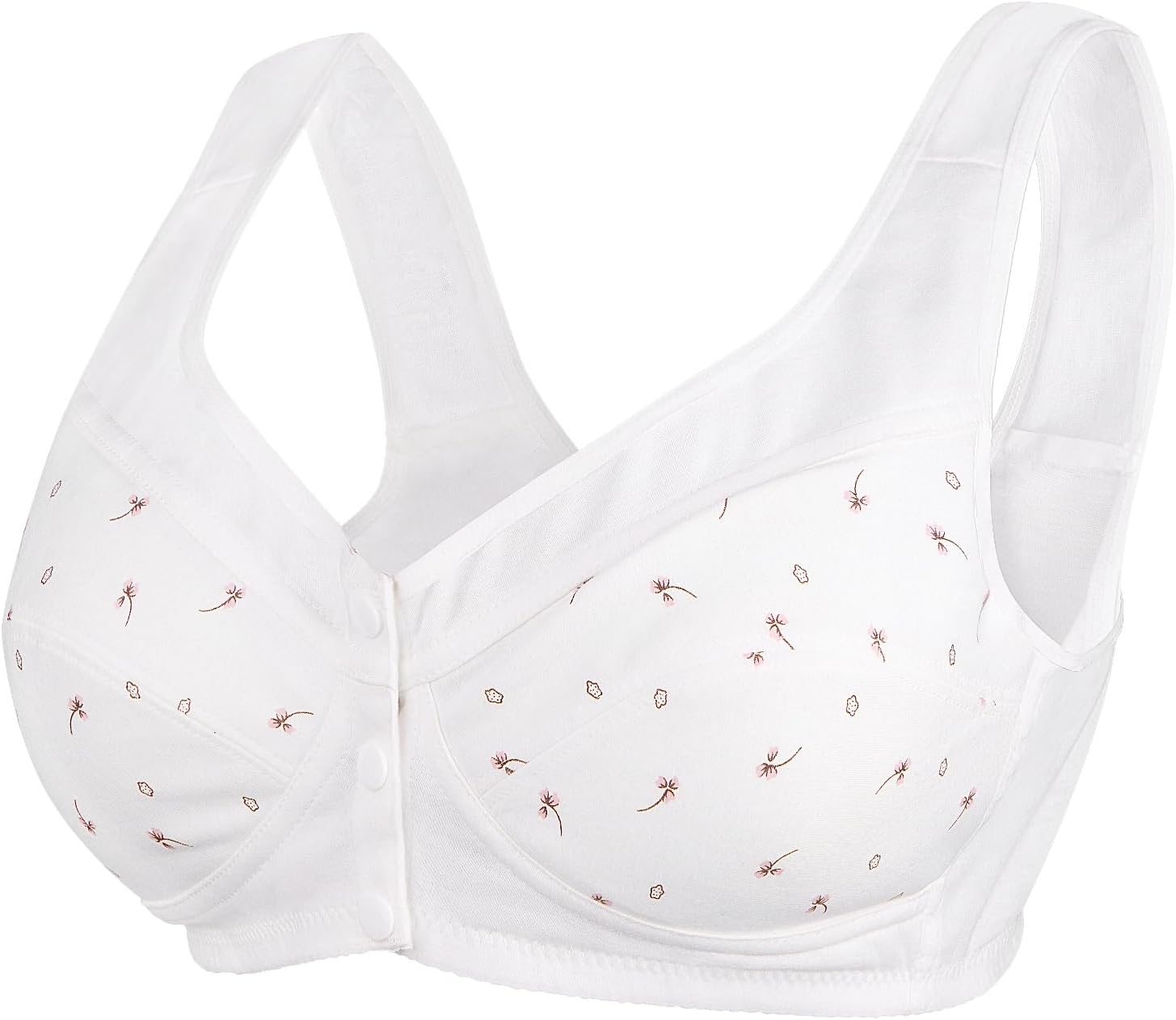 Daisy Bras for Older Women Comfort Soft Breathable Bra Wireless Front Closure Bras - Image 3