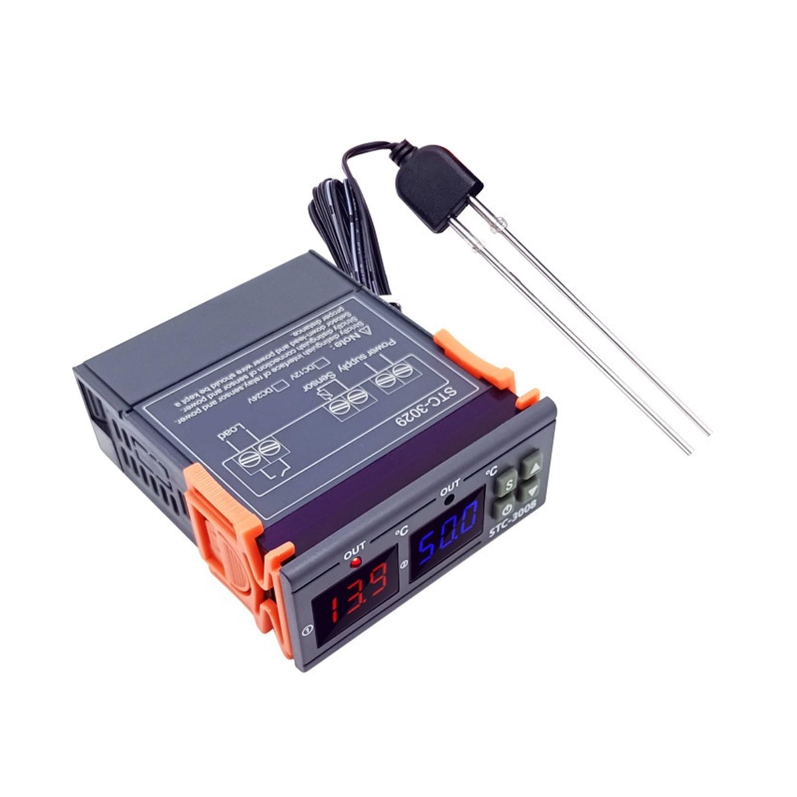 Medidor De Humedad Controlador de humedad del suelo Invernadero Controlador de temperatura y humedad del suelo Monitor de cotización del suelo(STC-3029 AC)