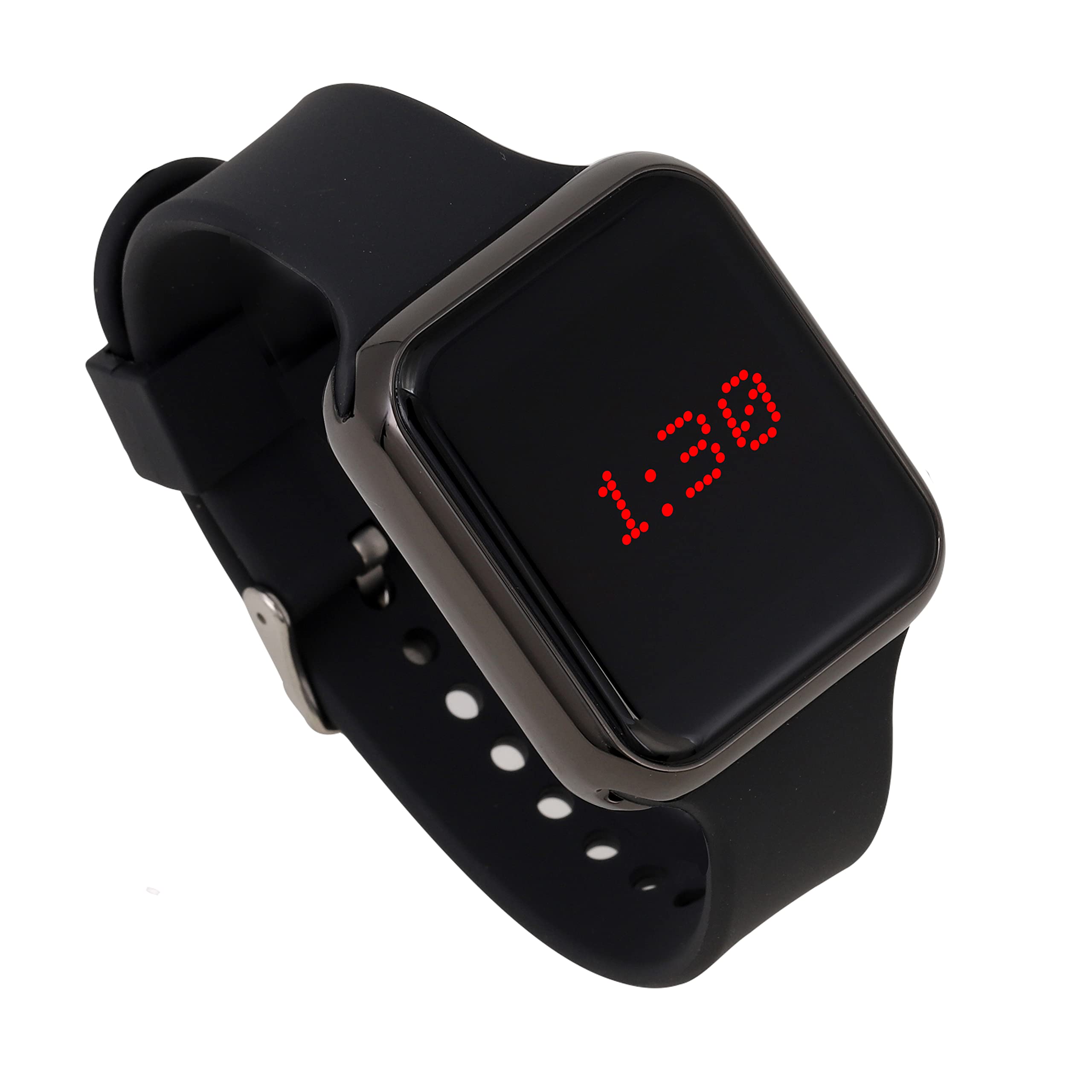 Charles Raymond Unisex Digital Watch LED Screen Large Face Silicone Band with Scrolling Message and Alarm Settings - (Black/Gun Metal Case) - 8231 (B07P7XT3GD) Amazon Price History, Amazon Price Tracker