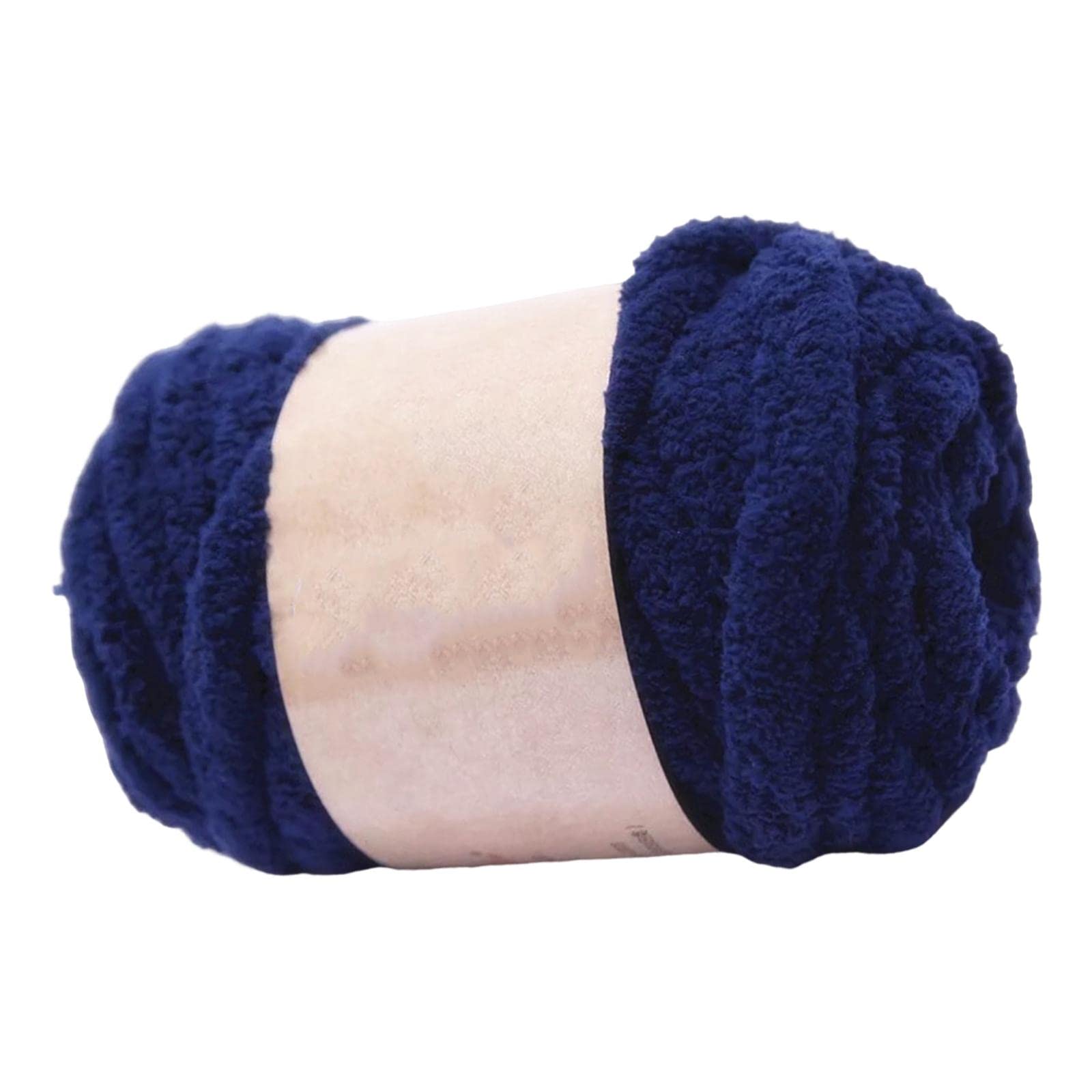 LOVIVER Chunky Wool Yarn Jumbo Yarn Crochet Cloth Summer Hand Knit Weight Bulky Yarn for Knitted Blanket Weaving Sweater Pet Bed Dark Blue